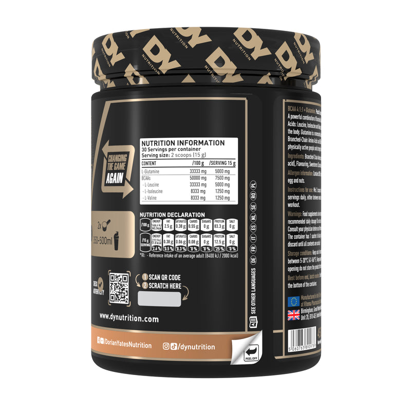 HIT BCAA 4:1:1 + Glutammina, 450g, 30 porzioni