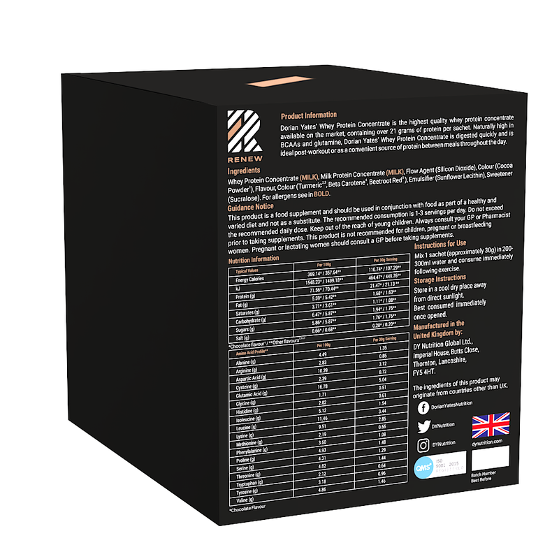 Renew Whey Protein Concentrate 900g Box, 30 Bustine / Porzioni
